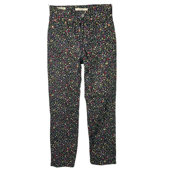 Levi’s Wedgie Straight Jeans Cropped Ultra High Waisted Floral Secret Garden 24 - Picture 1 of 8